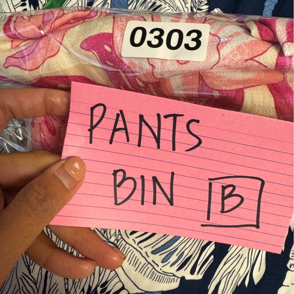 Pink Floral Cotton Linen Blend Resort Wear Boho  Pants Lightweight Size M/L - Picture 15 of 15